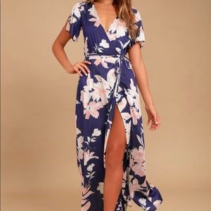 Lulus cross tie maxi dress